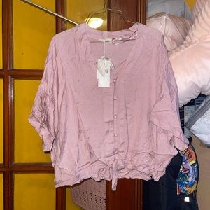 Short sleeve crop blous